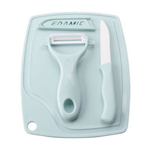 Carregar imagem no visualizador da galeria, Upspirit 3pcs Kitchen Peeler Knife Cutting Board Set Ceramic Fruit Knife Vegetable Peeler Small Chopping Board Kitchen Tools