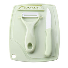 Carregar imagem no visualizador da galeria, Upspirit 3pcs Kitchen Peeler Knife Cutting Board Set Ceramic Fruit Knife Vegetable Peeler Small Chopping Board Kitchen Tools