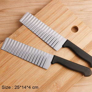 TTLIFE Potato French FryVegetable Cutter Knives Stainless Steel Kitchen Tool Wave Knife Chopper Serrated Blade Carrot Slicer