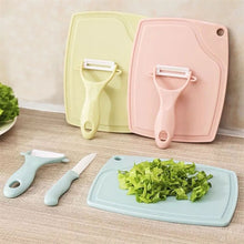 Carregar imagem no visualizador da galeria, Upspirit 3pcs Kitchen Peeler Knife Cutting Board Set Ceramic Fruit Knife Vegetable Peeler Small Chopping Board Kitchen Tools
